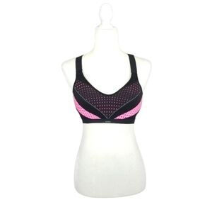 Victoria's Secret VSX Sport black pink racerback sports bra women's size 32B